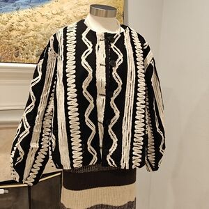 Black and White Patterned Jacket